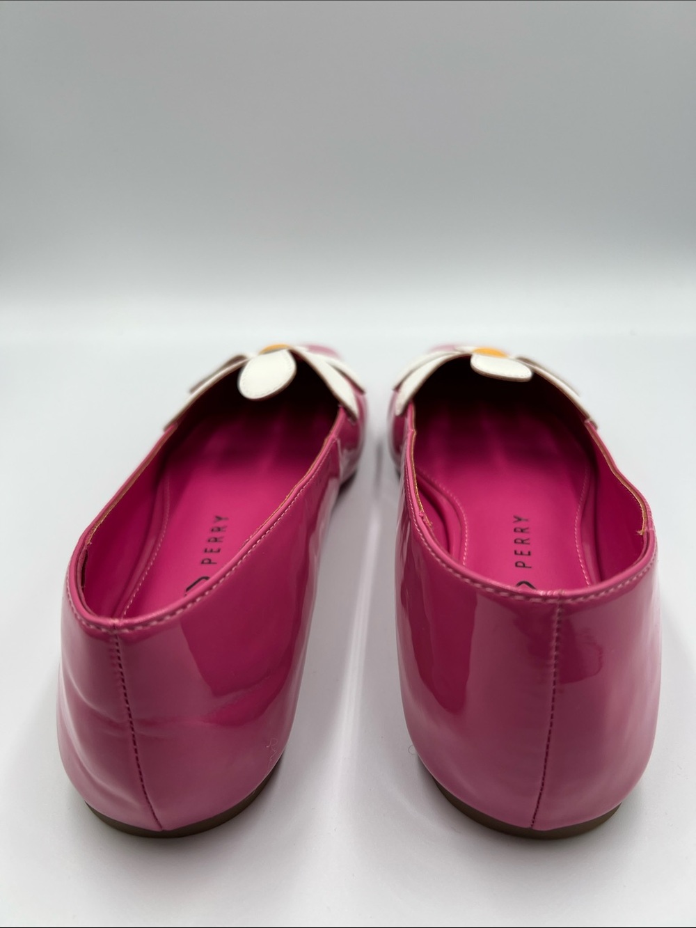Katy Perry Evie Daisy flat shoes pink cute patent flower slip-on women new 9.5 - Picture 5 of 7